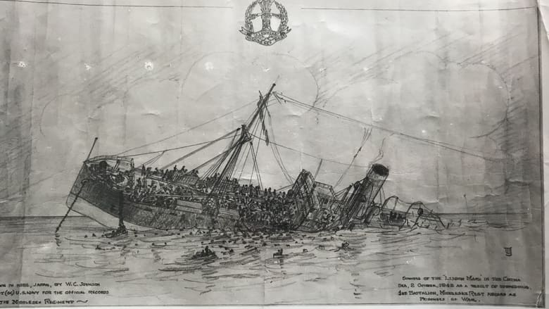 кадр из фильма Затопление лайнера Lisbon Maru