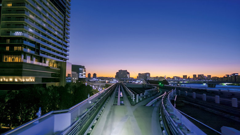 Train Night View 夜のゆりかもめ 新橋～豊洲 全線往復