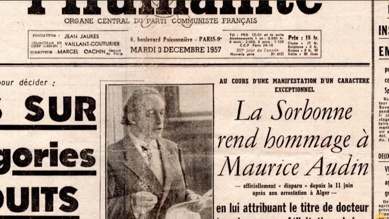 кадр из фильма Maurice Audin, une histoire de mathématiciens