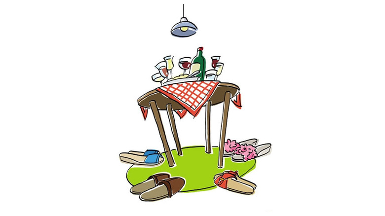 кадр из фильма Праздничный обед жарким летом