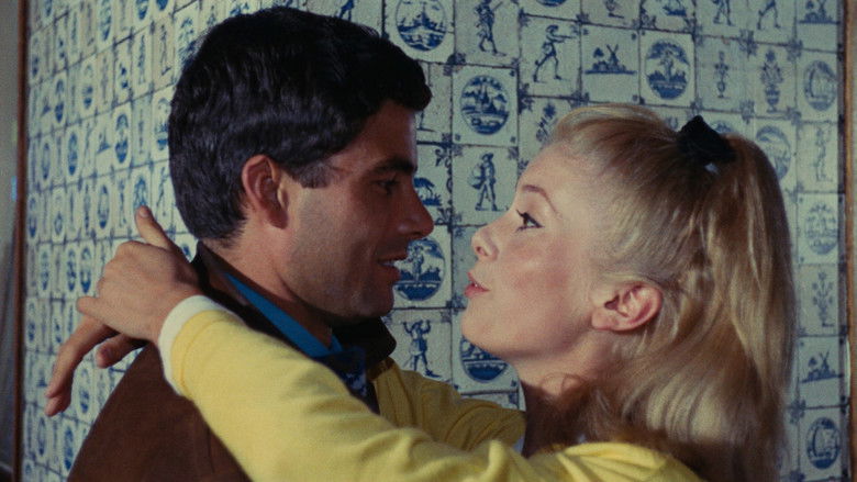 кадр из фильма Шербурские зонтики