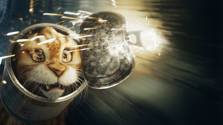 кадр из фильма Кот и пёс