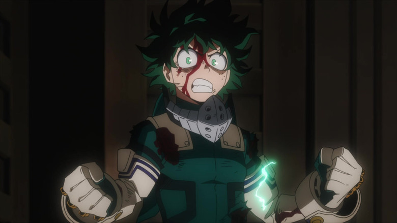 кадр из фильма Моя геройская академия. Фильм 3: Миссия мировых героев