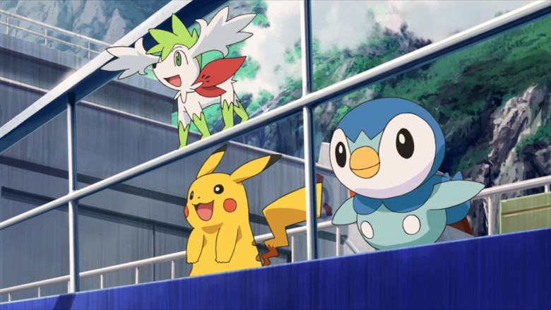 кадр из фильма 劇場版ポケットモンスター ダイヤモンド&パール ギラティナと氷空（そら）の花束 シェイミ