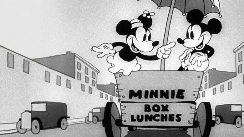 кадр из фильма Микки Маус на стройке