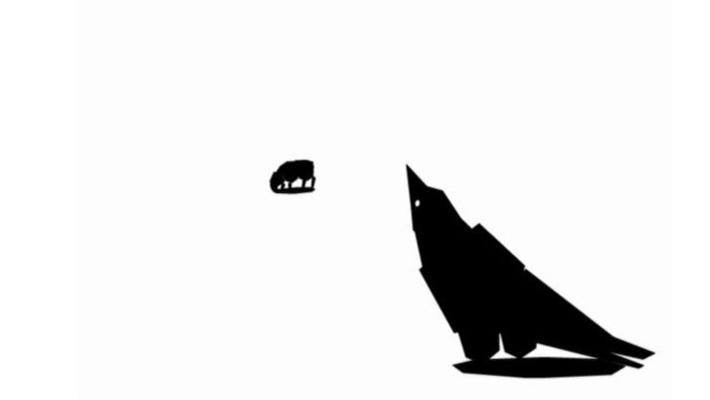 кадр из фильма Le Corbeau voulant imiter l'Aigle