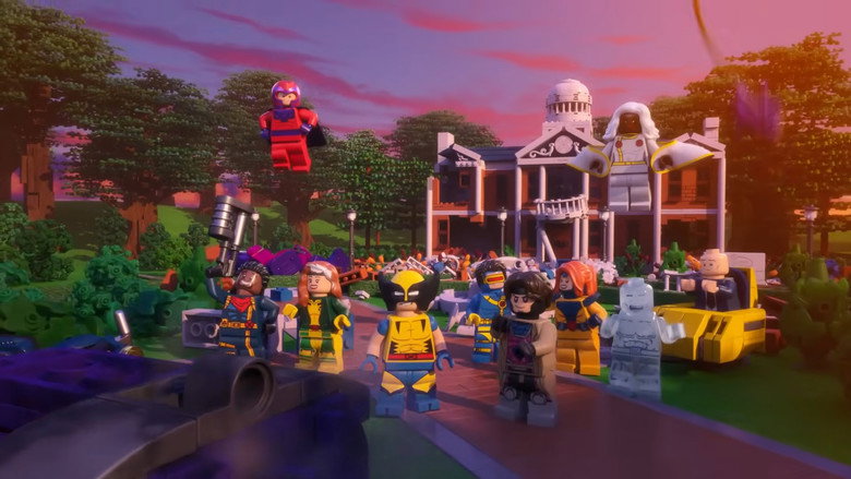 кадр из фильма LEGO Marvel X-Men: Robotic Hunter Sentinels Attack the X-Mansion!