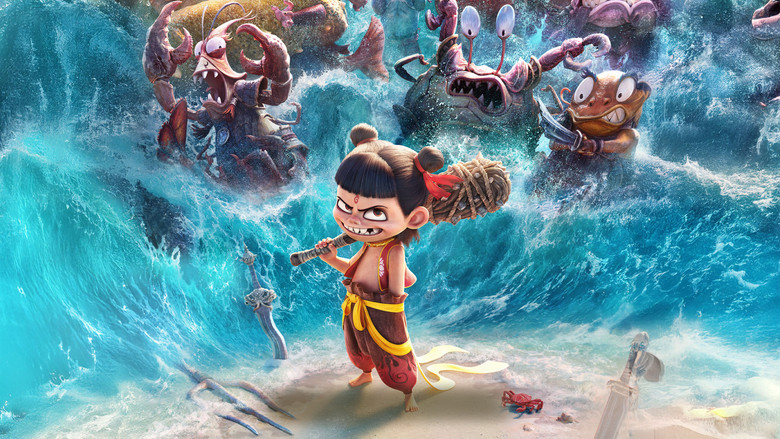 кадр из фильма Нэчжа побеждает Царя драконов