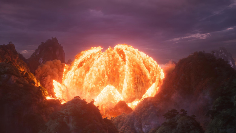 кадр из фильма Нэчжа побеждает Царя драконов