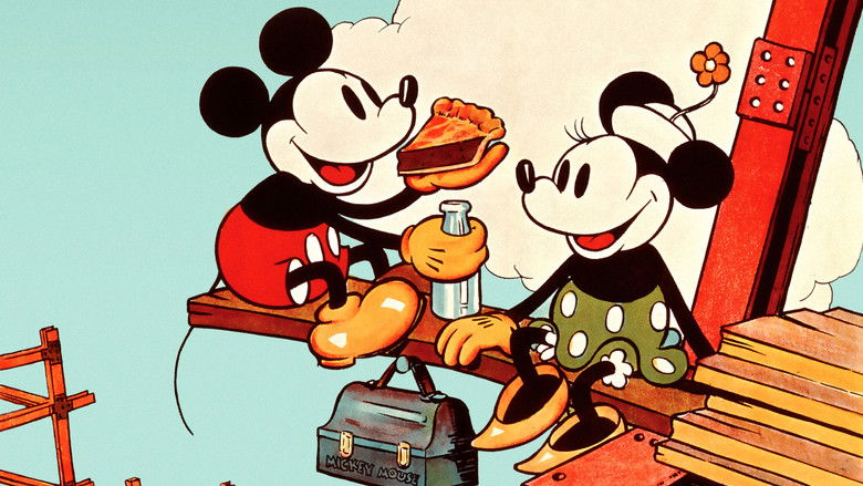 кадр из фильма Микки Маус на стройке