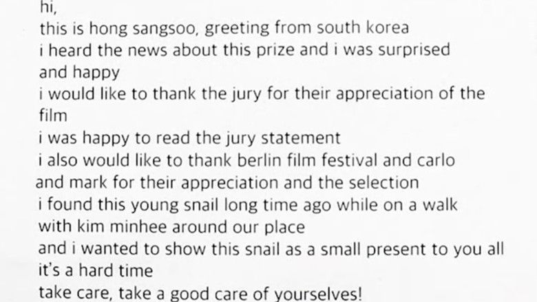 кадр из фильма Hong Sangsoo – Winner of the Silver Bear for Best Screenplay