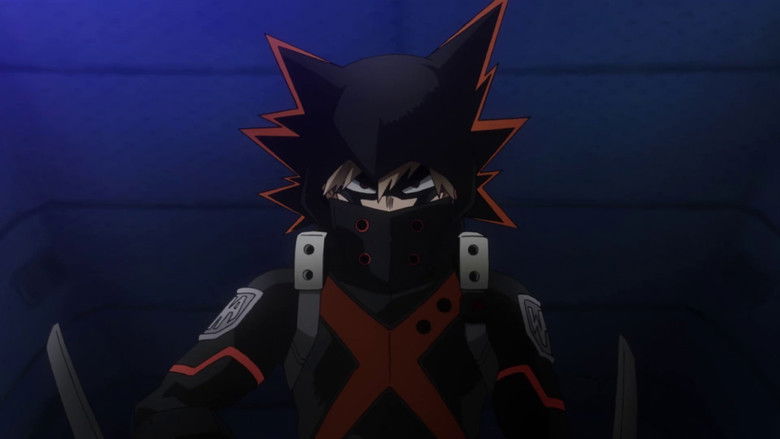 кадр из фильма Моя геройская академия. Фильм 3: Миссия мировых героев