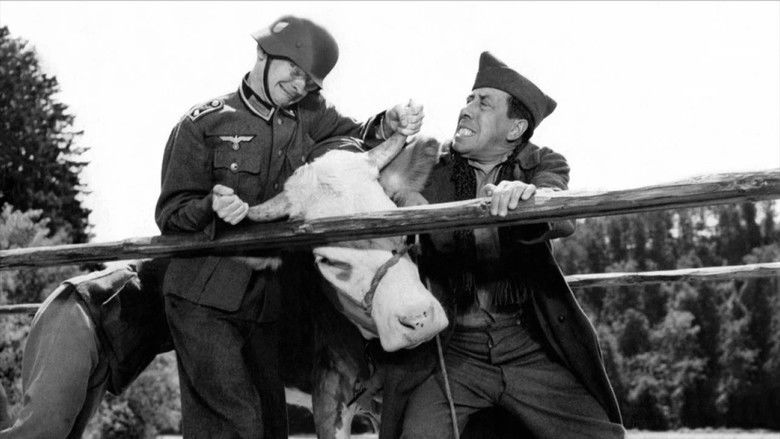 кадр из фильма Корова и солдат