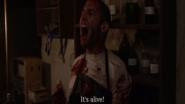 кадр из фильма Франкенштейн против мумии