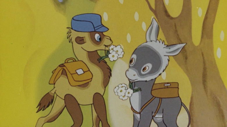 кадр из фильма Как верблюжонок и ослик в школу ходили