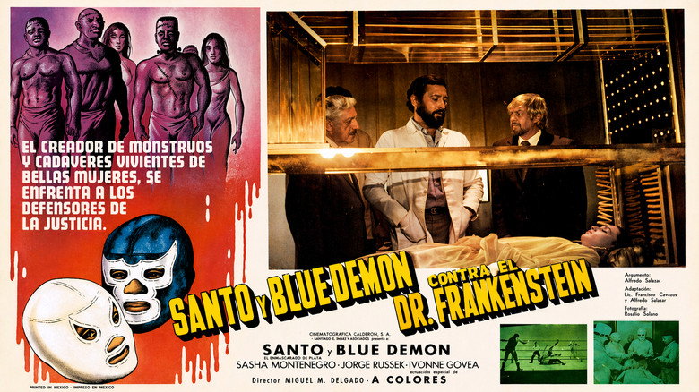 кадр из фильма Santo y Blue Demon contra el doctor Frankenstein