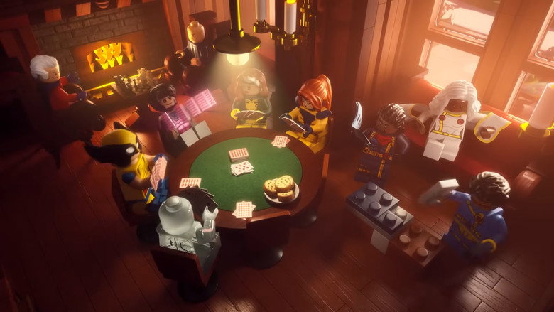 кадр из фильма LEGO Marvel X-Men: Robotic Hunter Sentinels Attack the X-Mansion!