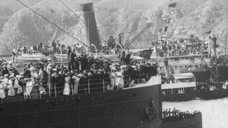 Departure of the British Antarctic Expedition from Lyttelton, New Zealand, 1st January, 1908.