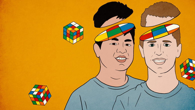 кадр из фильма Рекордсмены по сборке кубика Рубика