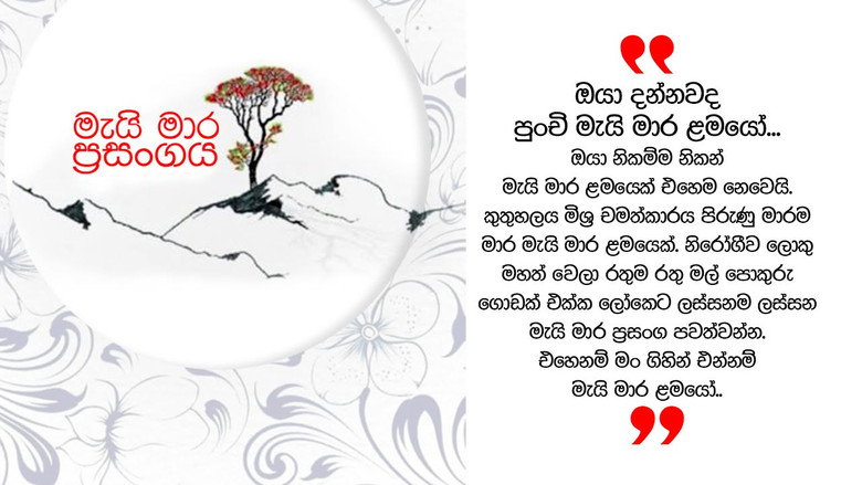 кадр из фильма මැයි මාර ප්‍රසංගය