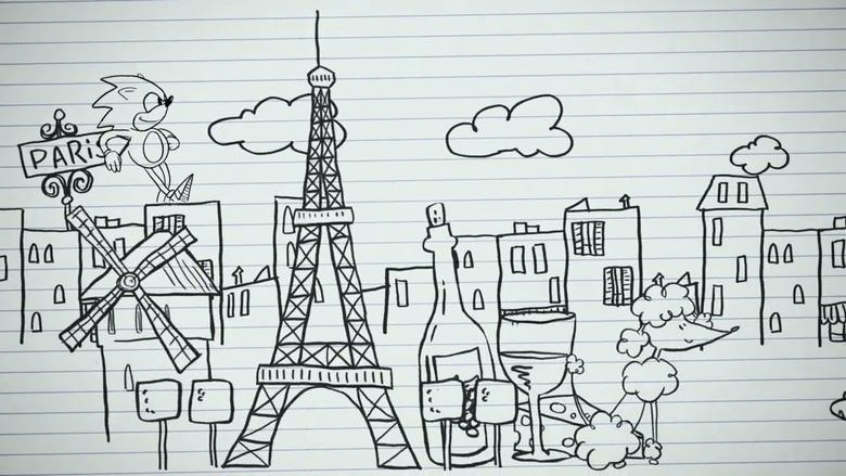 кадр из фильма Sonic the Hedgehog - Around the World in 80 Seconds