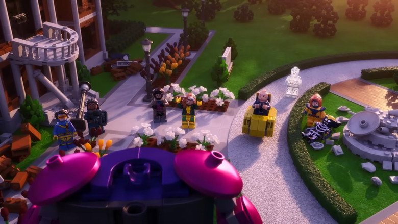 кадр из фильма LEGO Marvel X-Men: Robotic Hunter Sentinels Attack the X-Mansion!