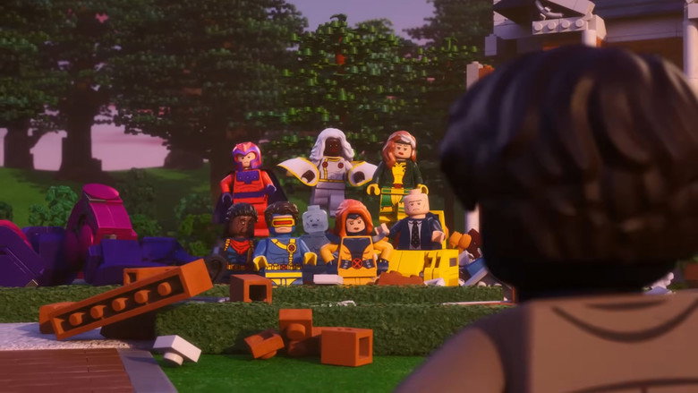 кадр из фильма LEGO Marvel X-Men: Robotic Hunter Sentinels Attack the X-Mansion!