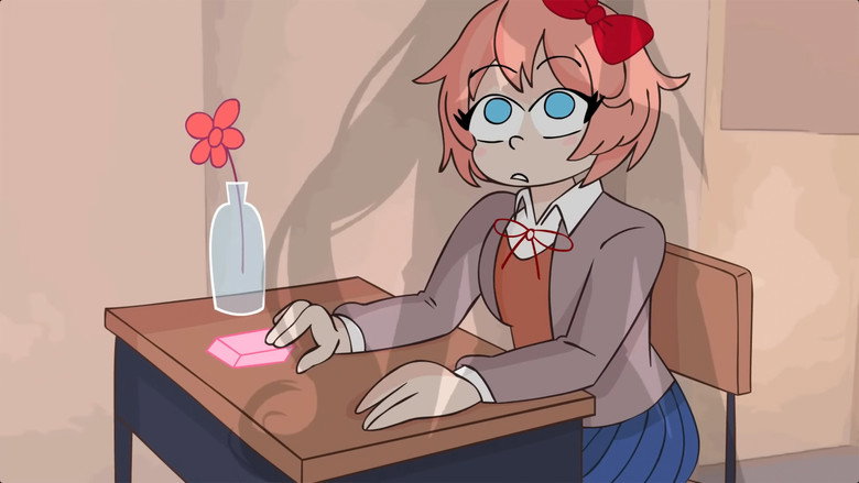 кадр из фильма WHAT DID MONIKA SAY TO SAYORI? (Doki Doki Literature Club Plus Animation)