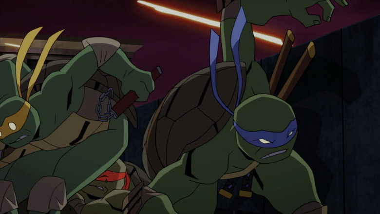 кадр из фильма Бэтмен против Черепашек-ниндзя