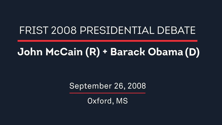 2008 First Presidential Debate