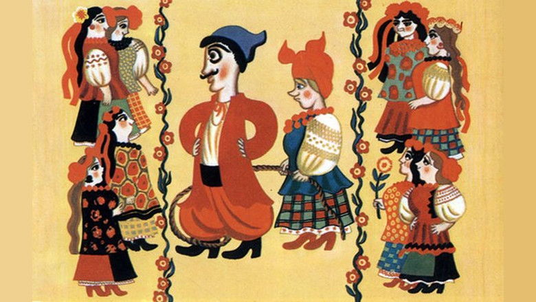 кадр из фильма Как жёны мужей продавали