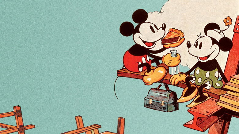 кадр из фильма Микки Маус на стройке