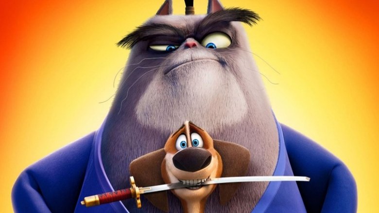 кадр из фильма Пёс-самурай и город кошек