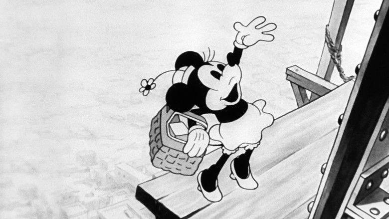 кадр из фильма Микки Маус на стройке