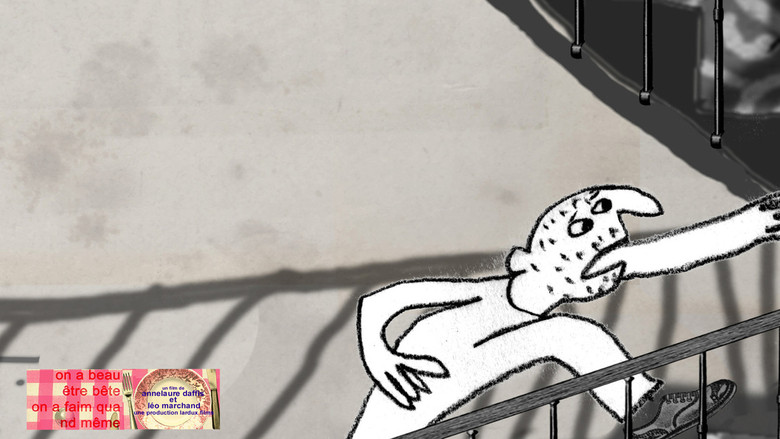 кадр из фильма On a beau être bête, on a faim quand même