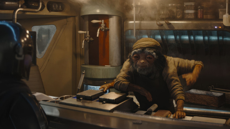 кадр из фильма Мандалорец и Грогу