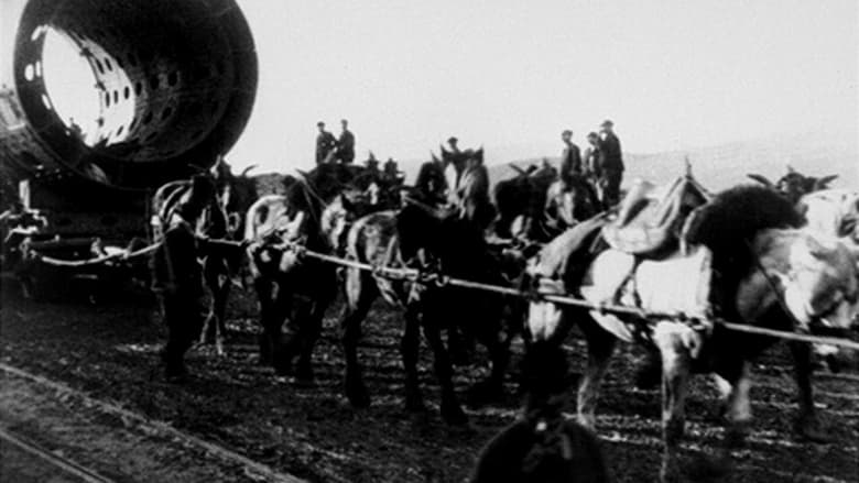 кадр из фильма Transport d'une tourelle par un attelage de 60 chevaux