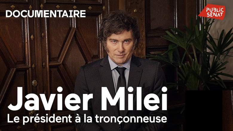 кадр из фильма Javier Milei, le président à la tronçonneuse