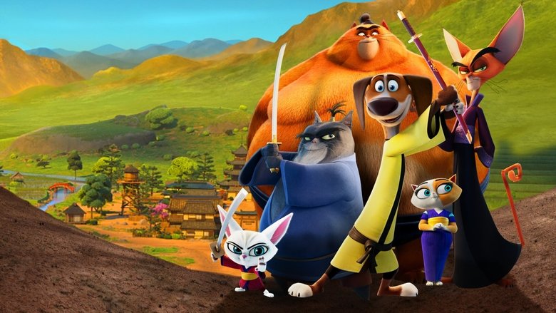 кадр из фильма Пёс-самурай и город кошек