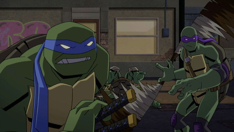 кадр из фильма Бэтмен против Черепашек-ниндзя