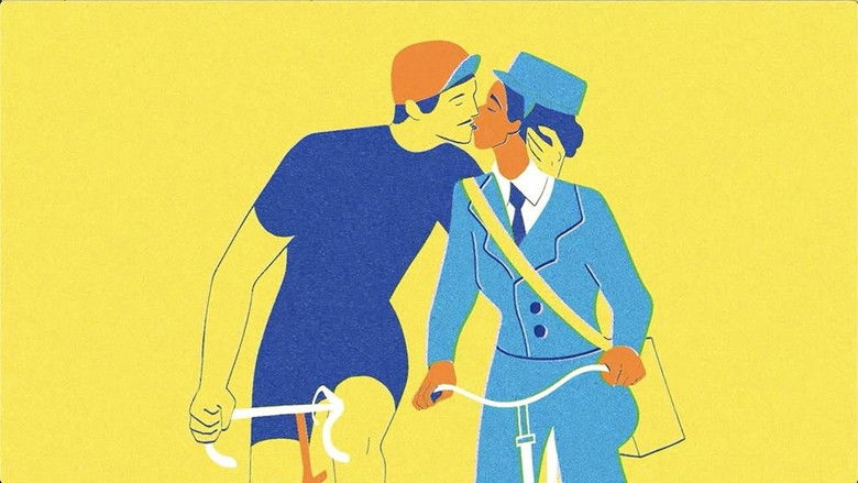 кадр из фильма La Bicyclette et le Vélo