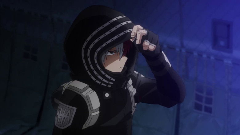 кадр из фильма Моя геройская академия. Фильм 3: Миссия мировых героев