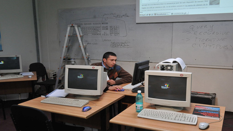 кадр из фильма Și caii sunt verzi pe pereți