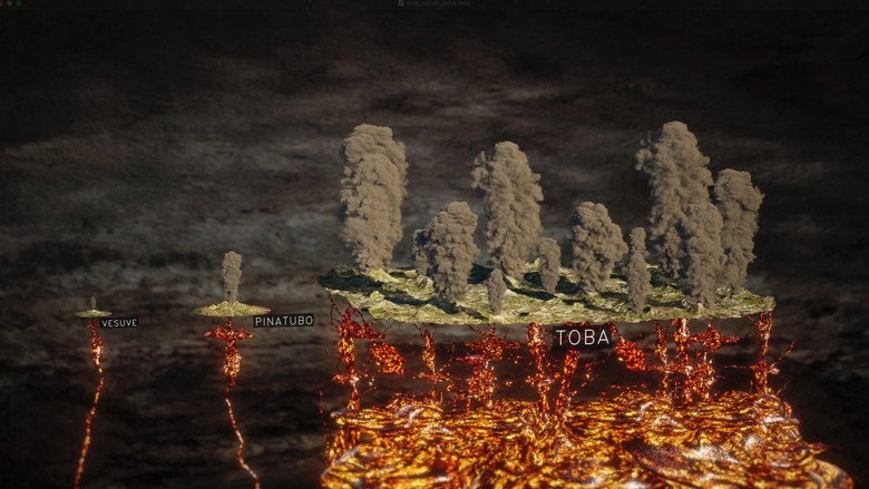 кадр из фильма Toba, le volcan qui a failli tuer l'humanité