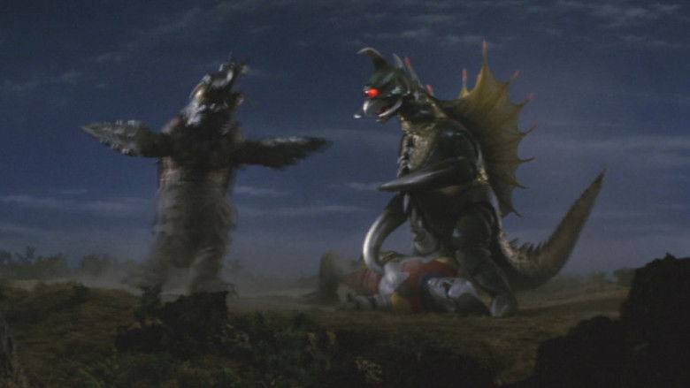 кадр из фильма Годзилла против Мегалона