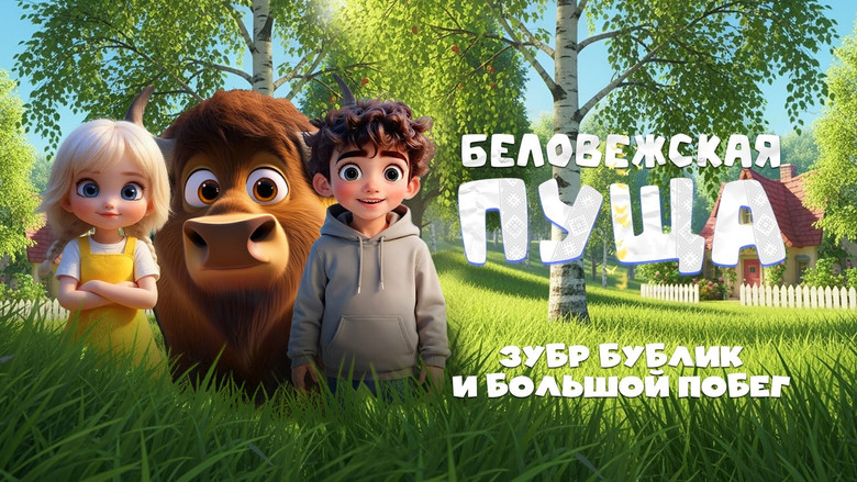 кадр из фильма Беловежская пуща. Зубр Бублик и большой побег