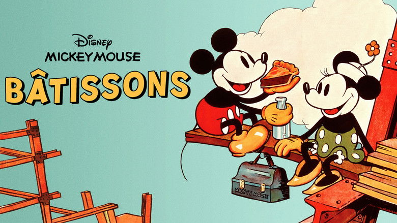 кадр из фильма Микки Маус на стройке