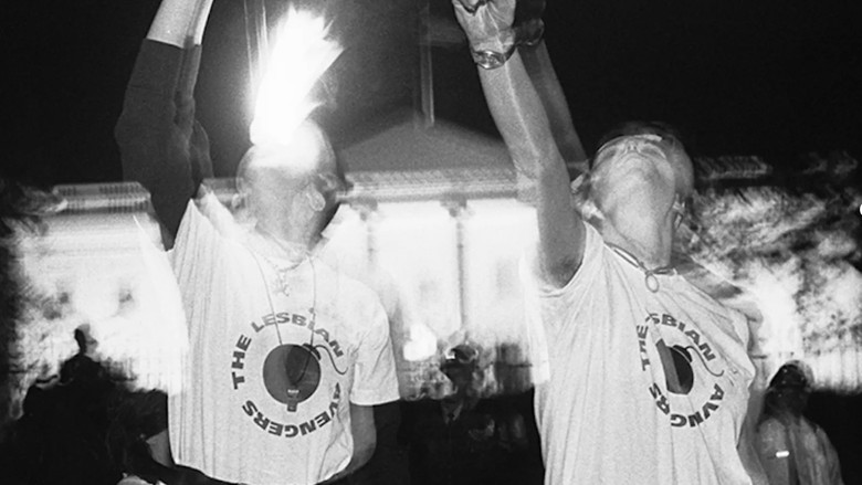 кадр из фильма Lesbian Avengers Eat Fire Too