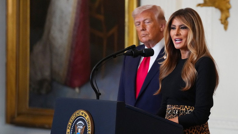 кадр из фильма Melania Trump, la voie du silence