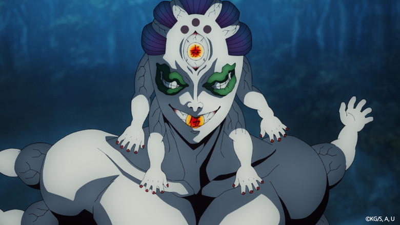 кадр из фильма 鬼滅の刃 刀鍛冶の里 敵襲編